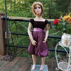Peach Kids Size 5 Burgundy Red Formal Dress